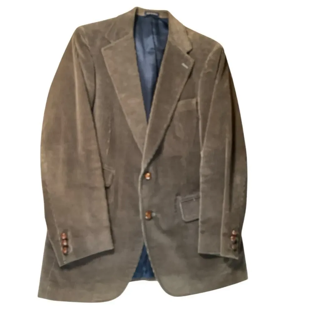 Vintage Mens Nordstrom Clours By AJ Corduroy Blazer Academic Brown Size 40